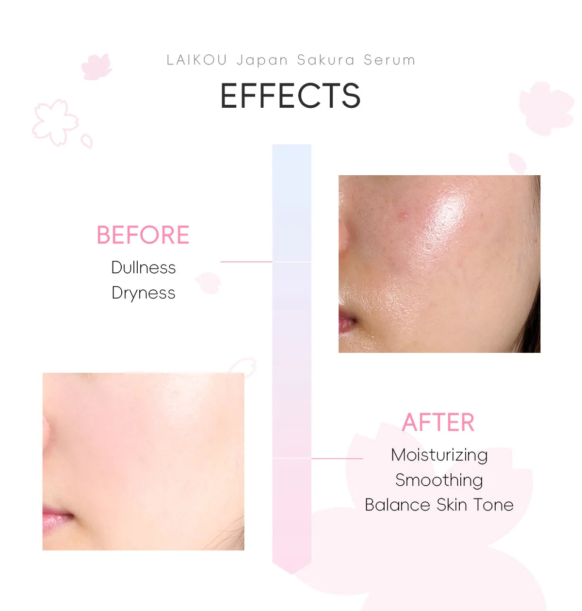 LAIKOU Moisturizing and Hydrating Cherry Blossom Essence Skincare Brightening and Improving Skin Essence
