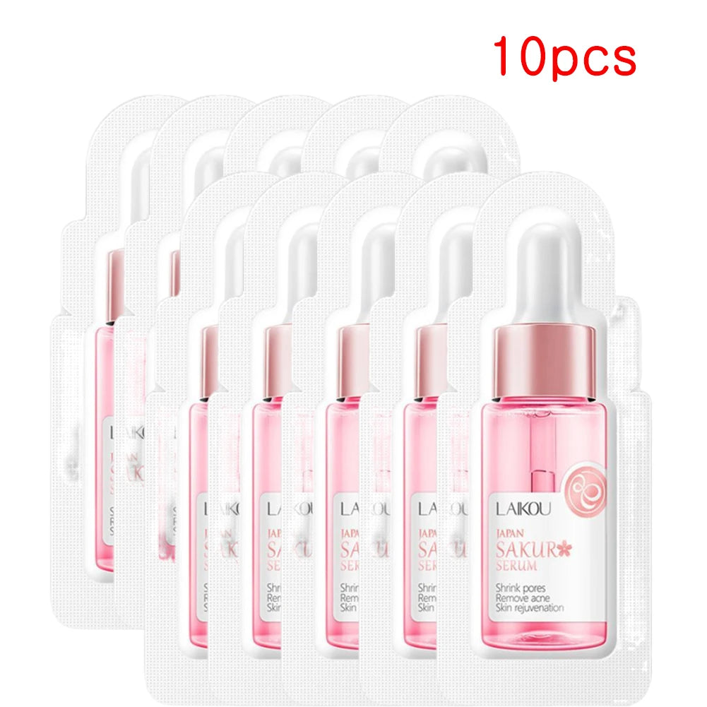5/10pcs Moisturizing face Serum Nourishing Rejuvenation Skin Serum Shrink Pore Smoothing Face Skin care Travel size 1ml