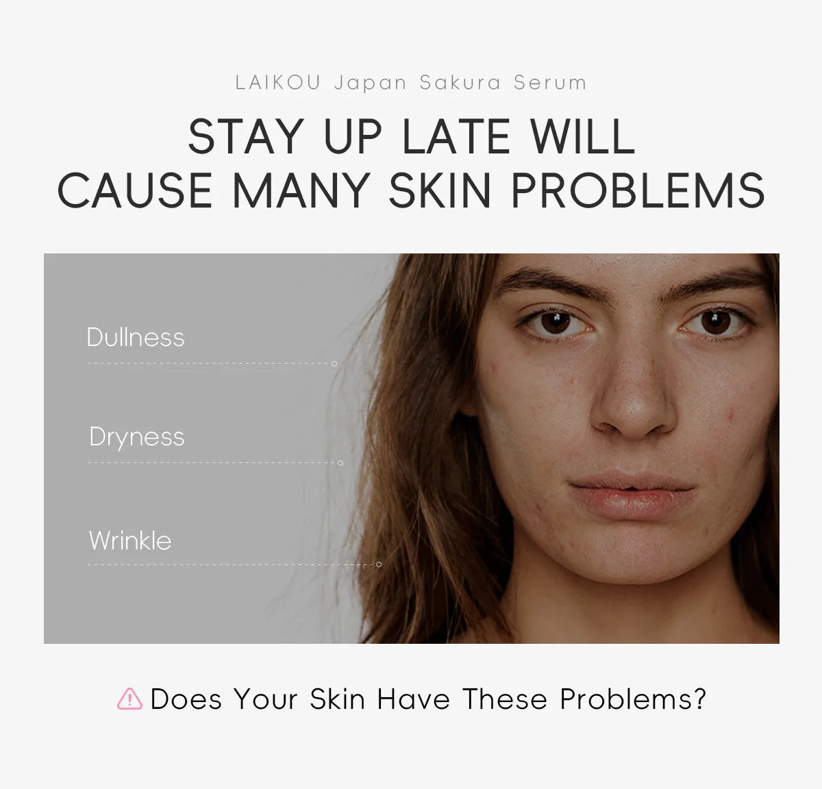 LAIKOU Moisturizing and Hydrating Cherry Blossom Essence Skincare Brightening and Improving Skin Essence